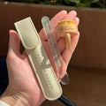 Kit de manucure sèche wudu-friendly Lime-polissoir en verre GlassGlow™ + Ring Brush | REFINED TOUCH.
